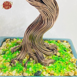 Árbol Bonsái Azul Hecho a Mano, Planta Artificial de Aluminio, Decoración para el Hogar de Cuatro Estaciones, Año Nuevo, Bodas, San Valentín, Halloween - Product Image 6