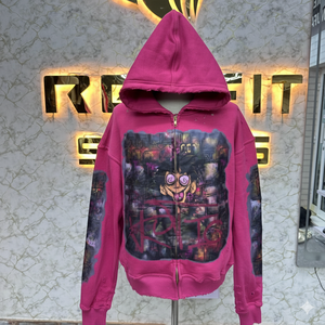 Prefecto corte diseño personalizado más demandado cremallera Sudadera con capucha Digital impreso 100% algodón invierno hecho en fábrica precio barato hombres - Product Image 1