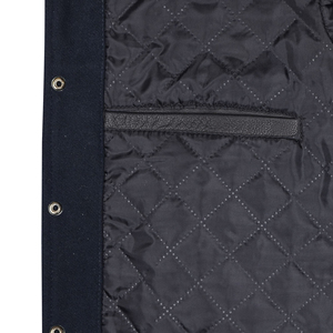 เสื้อแจ็กเก็ตวิทยาลัยสำหรับผู้ชายเสื้อแจ็กเก็ตเบสบอลวิทยาลัยแบบเรียบง่ายระบายอากาศโลโก้ตามสั่ง - Product Image 6