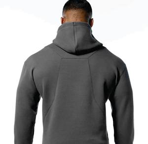 Bajo la demanda del cliente, sudaderas con capucha personalizadas de algodón 100% para hombre, camisetas de entrenamiento de gimnasio a la moda para correr, ejercicio de Hip Hop de invierno con frente sólido - Product Image 6