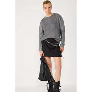 Cárdigan Premium para Mujer con Detalles Metálicos, Tejido a Crochet, 100% Acrílico, Transpirable, Corte Holgado, Suéter de Invierno, Cuello Redondo Moderno - Product Image 1