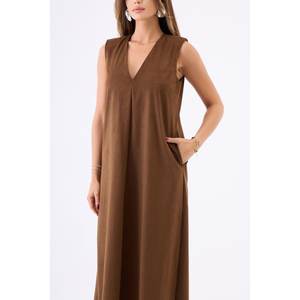 Vestido 7507 en color camel con característica transpirable - Product Image 1
