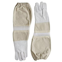Honey Bee Keeping Arbeits handschuhe Langarm Imkerei handschuhe Anti Bee Sting Proof Canvas Sicherheits handschuhe Voll Palm Rindsleder