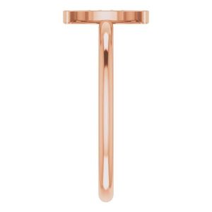 Stuller Gold-Plated 14K Rose Gold Crescent <b>Ring</b> Stackable Eternity Trendy Geometric Number Diamond Religious Claw Gift for Any - Product Image 4