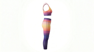 Conjunto de Yoga para Mujer, MOQ Bajo de 30 Conjuntos, Sólido, de Alta Calidad, Transpirable, Cintura Elástica, 2 Piezas, Sin Mangas, Tallas Grandes, Ropa Deportiva - Product Image 3