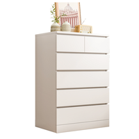 Armoire de salon moderne en bois massif suédois multifonctionnelle avec 5+ tiroirs, portes à panneaux plats et étagères