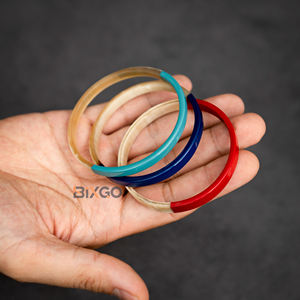 Conjunto de diseño bohemio, pulseras de cuerno de búfalo natural, brazaletes artesanales de lujo de Vietnam, venta al por mayor, 5mm - Product Image 6