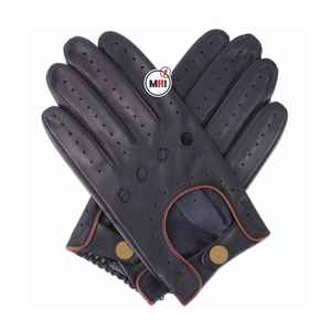 Gants de travail en cuir de vachette pour hommes avec poignet extensible pour le jardinage et la sécurité au volant - Product Image 3