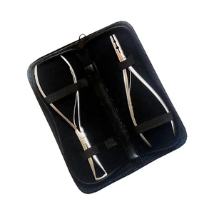 Kits d'outils d'extension de cheveux en acier inoxydable Pince d'extension de cheveux avec poignée en caoutchouc Pince pour enlever les perles Kits d'extensions de cheveux - Product Image 6