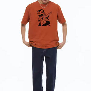 Camiseta de Manga Corta para Hombre, Cuello en V, Talla Grande, 100% Algodón, 220 g/m², Transpirable, con Logotipo Personalizado de Alta Calidad - Product Image 2