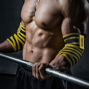 Powerlifting Coton Coudières Élastique Coude Protection Fitness Compression Wrap Powerlifting Gym Workout Personnalisable - Product Image 2