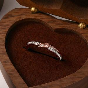 Anillo de Boda Jeulia de Plata de Ley Chapado en Rodio de Dos Tonos con Nudo para Mujer - Product Image 4