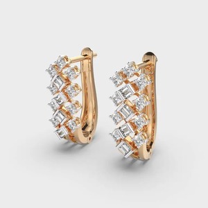 Export Quality Vintage-Inspired Diamond Chandelier <b>Earrings</b> for Formal Events for Weddings Balls or Galas Available from India - Product Image 4