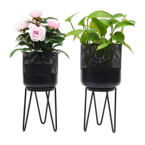 Pots de fleurs pour décoration de maison et de jardin Jardinières personnalisées Lot de 2 jardinières de finition plaquées or à bas prix - Product Image 6