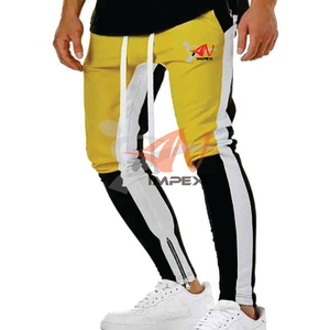 Alta calidad de impresión personalizada Logo Hombres Multi Color Stich Pantalón Algodón Material personalizado Flexible Hombres Pantalón - Product Image 2