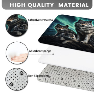 Ensemble de tapis de bain imprimés sur mesure pour salle de bain, tapis antidérapant pour douche, rideau de douche - Product Image 4