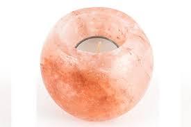 เชิงเทียนรูปแอปเปิ้ลพร้อมโคมไฟเกลือหิมาลัยสีชมพู - Product Image 3