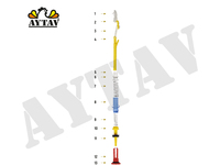 Nuevo Sistema de Bebederos para Pollos y Conejos, Bomba con Boquilla de Plástico para Uso en Granjas, Modelo AYTAV 302101, 1 Año de Garantía, 38x68cm