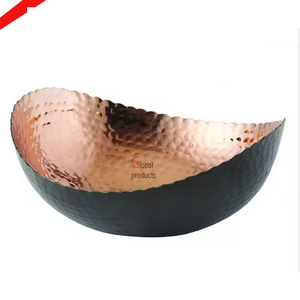 Cuenco DE SERVICIO DE METAL acampanado cuadrado de bronce texturizado de diseñador para hotel y hogar - Product Image 2