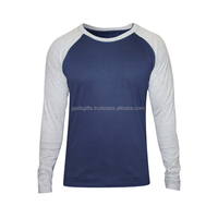 Vente chaude 100% coton hommes T-shirt à manches longues conception personnalisée avec impression de football mignon matériau mince article d'exportation à bas prix
