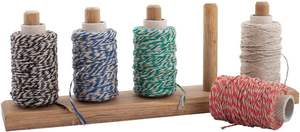 Support à fil en bois de chêne foncé, 15-3/4 pouces x 3-1/8 pouces x 5-1/2 pouces, support à fil en bois, support à fil et à coton en bois - Product Image 6