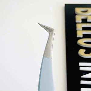 Venta al por mayor pinzas de extensión de pestañas profesionales de alta precisión de acero inoxidable punta puntiaguda con empuñadura de diamante Opción de logotipo personalizado - Product Image 1