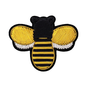 Broches brodées en fil métallique de lingot de mode en dentelle de meilleure qualité Tissu chenille Personnalisable Petite abeille Design Vente en gros à bas prix - Product Image 6