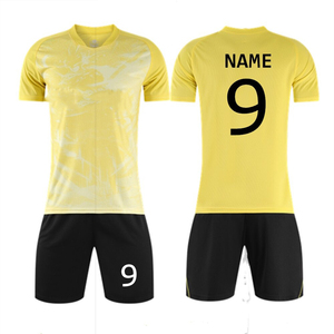 Uniformes de Fútbol Personalizables Unisex, Conjunto de Entrenamiento con Estampado del Equipo, 2 Piezas, 100% Poliéster, Camisetas y Pantalones Cortos con Degradado de Color - Product Image 4