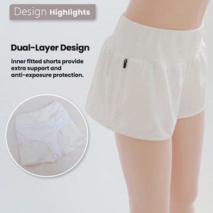 Pantalones Cortos Deportivos 2 en 1 de Marca Privada Personalizados OEM/ODM |   Cintura media con forro incorporado de spandex/poliéster |   Pantalones Cortos para Entrenamiento de Gimnasio - Product Image 2