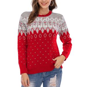 High Quality Women's Pullover Sweater 20% Cotton Blend Autumn/Winter Print Loose Fit - Product Image 2