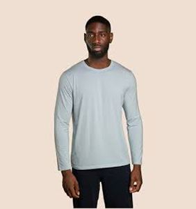 T-shirts pour hommes 100% fibre de bambou, manches longues, coupe ajustée, anti-rides, design vintage, nouvelle collection, tendance, haute qualité, produits d'exportation - Product Image 1
