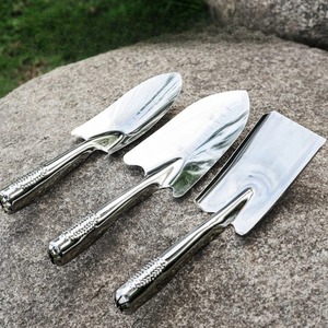 3 unids/set pala de jardín de acero inoxidable para plantar herramienta de jardinería multiusos con mango ergonómico pala de playa al aire libre - Product Image 1