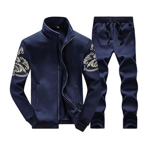 Conjunto Deportivo Unisex 2025, Informal, Sólido, Transpirable, de Forro Polar, de 2 Piezas, con Cierre de Cremallera de 1/4 y Cuello Alto, para Entrenamiento de Invierno - Product Image 5