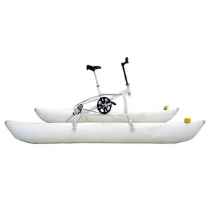 Popular fiberglass cheap water pedal bike boat for