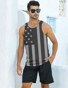 Camiseta sin mangas de gimnasio para hombre, ropa deportiva de algodón 100%, camiseta de entrenamiento de ajuste muscular informal de talla grande, diseño de Fitness transpirable, tejido de punto - Product Image 3