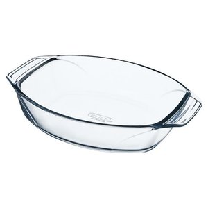 Plat à four ovale en verre borosilicate transparent Pyrex 38x27x7cm Caractéristique clé 412B000 7644 - Product Image 1