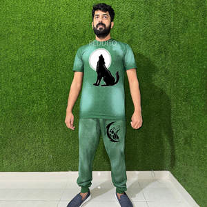 OEM Custom Logo Embroidery Printed Design Loose Suits Solid Color <b>Men</b> T-shirts Summer <b>Short</b>-sleeved <b>Trousers</b> Two-piece Suit Boys - Product Image 1