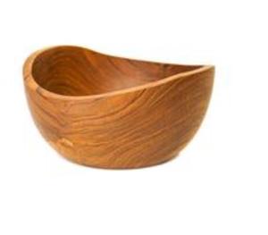 Cuenco de madera funcional para servir con un encanto rústico que mejora el atractivo visual de las comidas frescas y saludables - Product Image 1