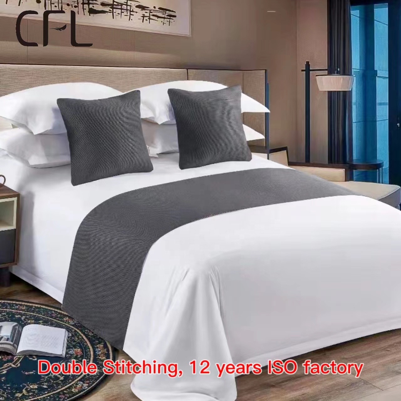 CFL 100 cotton hotel bedding set textile bedding sets good quality cheap price cotton hotel bed sheet sets