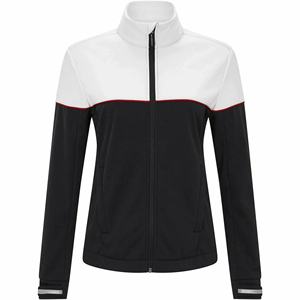 New Arrival High Quality Customized Design <b>Black</b> and <b>White</b> Softshell Breathable Women Jacket - Product Image 4