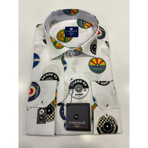 Chemise Homme Slim Fit en Popeline 100% Coton Sans Manches Col Montant Fermeture Boutonnée Infroissable Séchage Rapide Teinte en Fil Collection Printemps - Product Image 1