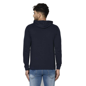Excellente qualité hommes sweats à capuche couleur noire manches longues vêtements de rue hommes sweats à capuche pour adultes avec sérigraphie Logo Design - Product Image 6