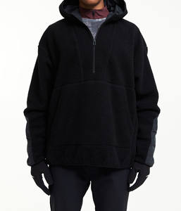 เสื้อฮู้ดแขนยาวสำหรับผู้ชายเสื้อฮู้ดแบบรูดซิปครึ่งแขนทำจากผ้าฝ้ายขนาดใหญ่ออกแบบได้ตามที่ต้องการ - Product Image 1