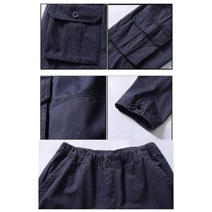 กางเกงคาร์โก้ลำลองของผู้ชายแบบสั่งทำผ้าฝ้ายขนาดพิเศษมีกระเป๋าหลายช่องและดีไซน์เป็นเอกลักษณ์มีกระเป๋าด้านข้าง - Product Image 6