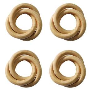 Ronds de serviette en bois de style ferme rustique pour tables de maison de campagne parfaits pour les rassemblements, les vacances et les repas de famille - Product Image 6