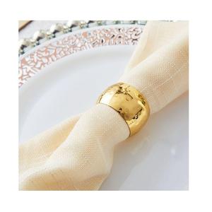 Ronds de serviette élégants en métal doré et ivoire, porte-serviettes sculptés dorés et ivoire pour mariage et occasions spéciales - Product Image 2