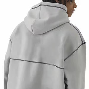 OEM Sudadera con capucha personalizada de alta calidad de punto de contrato de gran tamaño logotipo personalizado Drop Shoulder Heavyweight Hoodies Hombres - Product Image 2