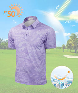 Camiseta de Golf de Camuflaje Personalizable para Hombre, de Verano, con Absorción de Humedad, Secado Rápido, Antiarrugas, ODM, Color y Logotipo Personalizados - Product Image 3