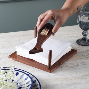 Porte-mouchoirs en bois fait main de forme carrée au design moderne, durable, de qualité supérieure, couleur et taille personnalisées, pour la maison, l'hôtel, le restaurant - Product Image 2