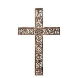 Handmade Carved Wooden <b>Wall</b> Cross Antique Design Christian <b>Crucifix</b> For Home Decor Church Ornament And Spiritual Gift - Product Image 2